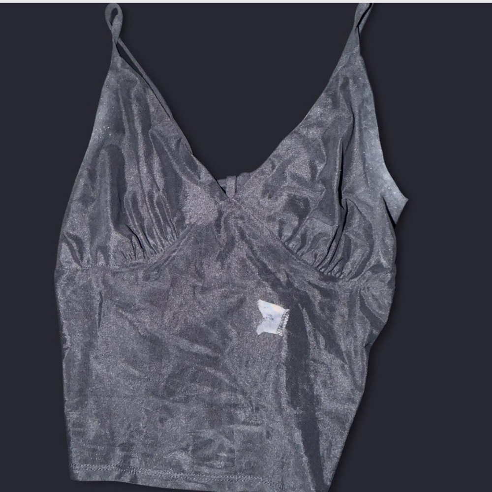 Wild Fable Black Mesh Crop Top